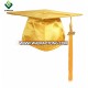 2018 Gold Polyester Graduation Cap With Tassel