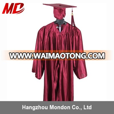 On Sale Kindergarten Shiny Maroon Graduation Cap and Gown Set