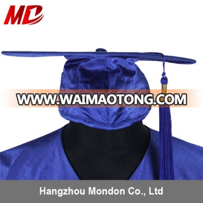 On Sale Shiny Royal Blue Graduation Cap With Gold 2018 Tassel For Adult